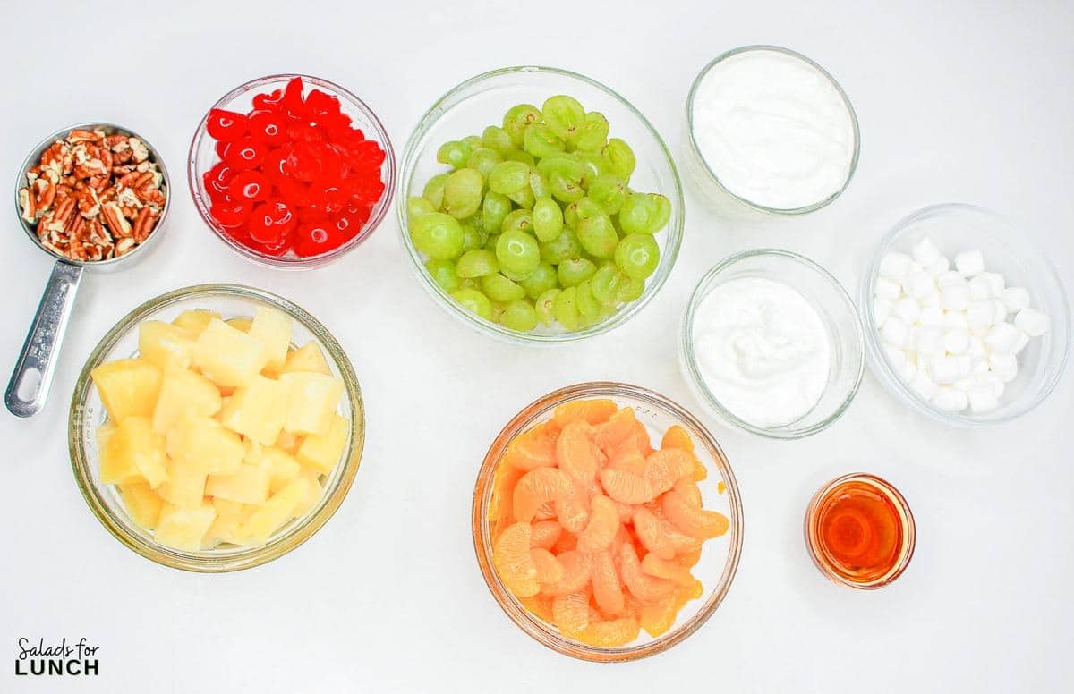 Ambrosia Salad with No Coconut Salad Recipe 2 - Enjoy a tropical twist with this Ambrosia Salad without Coconut – a creamy, fruity delight perfect for any occasion. No coconut, all flavor!