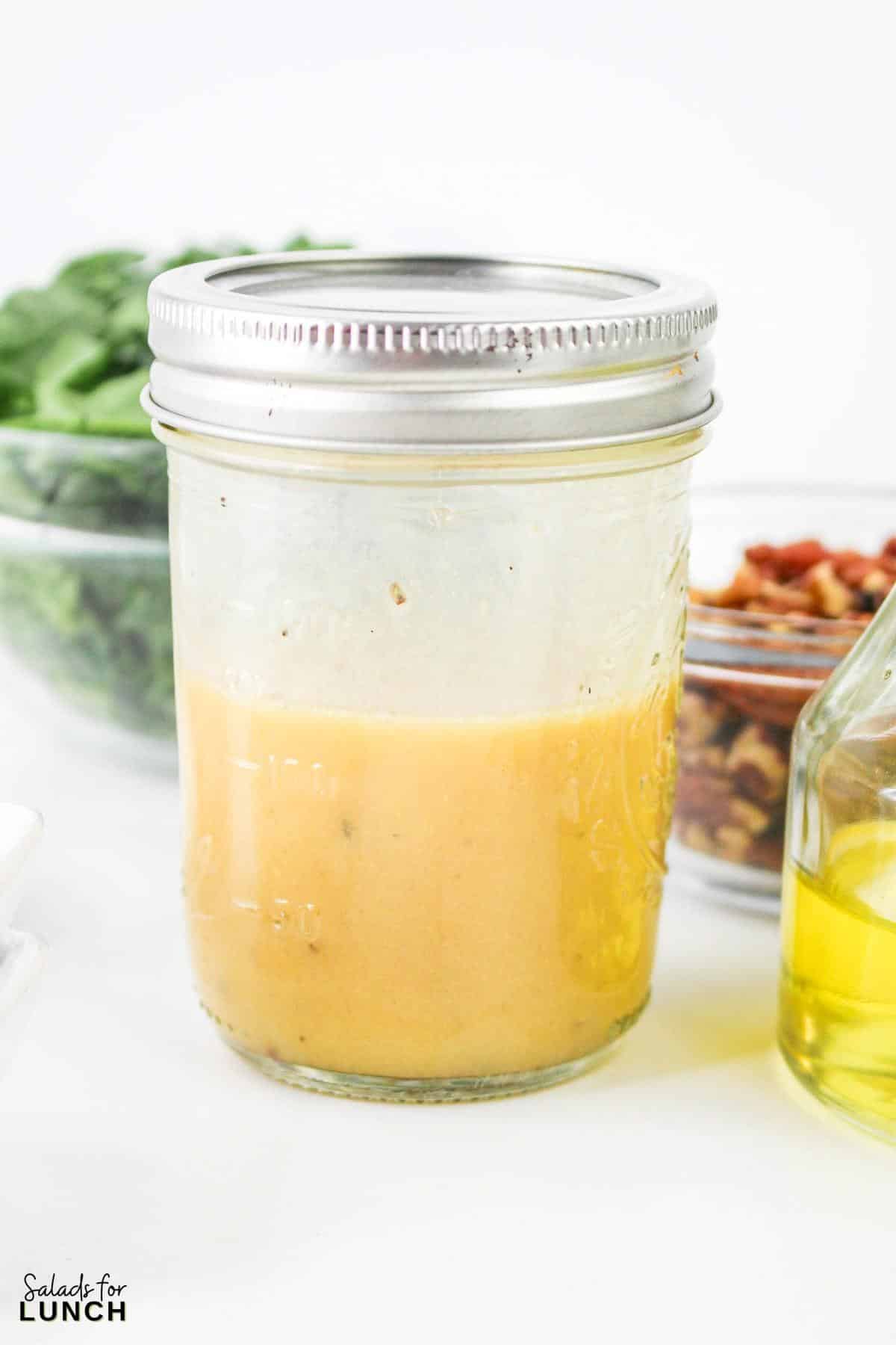 Autumn Pasta Salad Recipe 10 - You’ll love how quickly this Maple Dijon Salad Dressing comes together. With just five basic ingredients, you can whip up a delicious homemade dressing that’s not only healthy but also way better than anything you’ll find at the store.