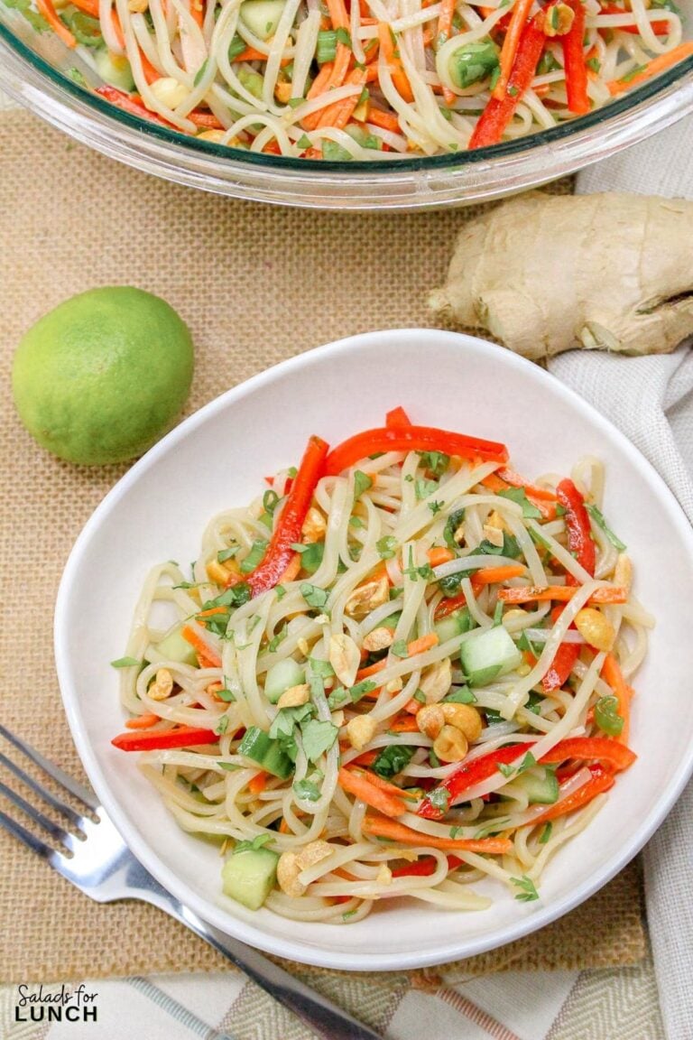 Rice Noodle Salad with Sesame Lime Dressing