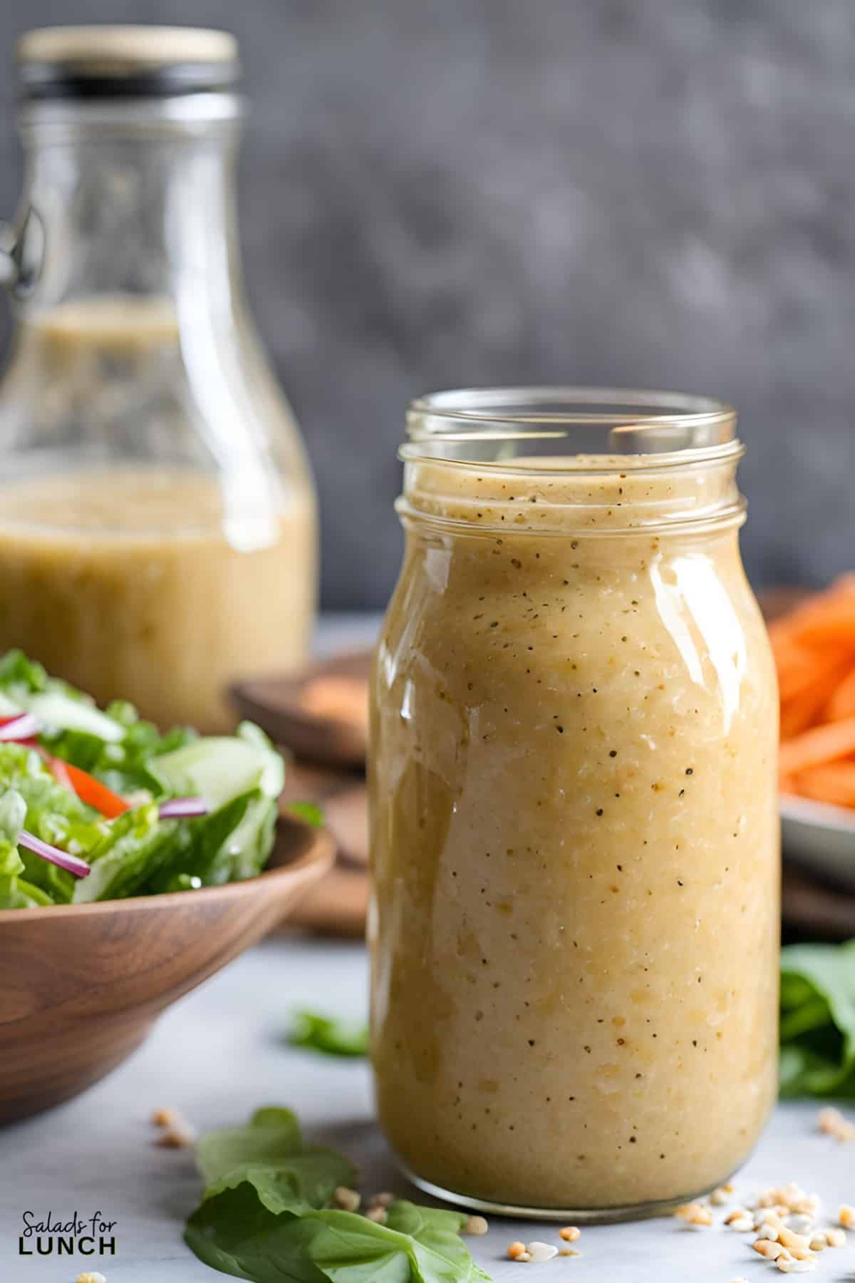 Sesame Ginger Salad Dressing Recipe 2 - This Creamy Sesame Ginger Salad Dressing is a tangy, nutty, and velvety smooth blend of Asian-inspired flavors, perfect for salads, veggies, or noodles. Made with fresh ginger, tahini, and toasted sesame oil, it’s easy to whip up and irresistibly delicious!