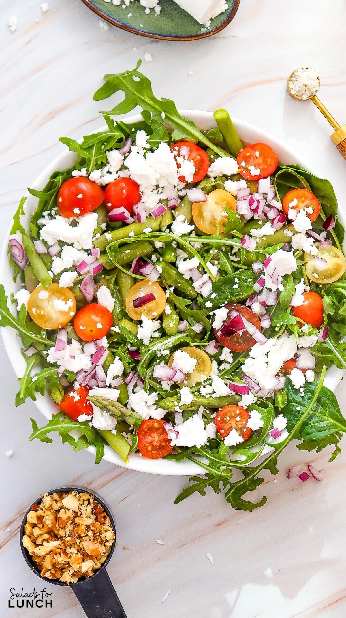 Spring Asparagus and Goat Cheese Salad Recipe 10 - We’ve rounded up 26 of the best spring salads to help you make the most of April’s freshest fruits and veggies. Whether you’re craving something light and refreshing or hearty and satisfying, there’s a salad here for every taste.