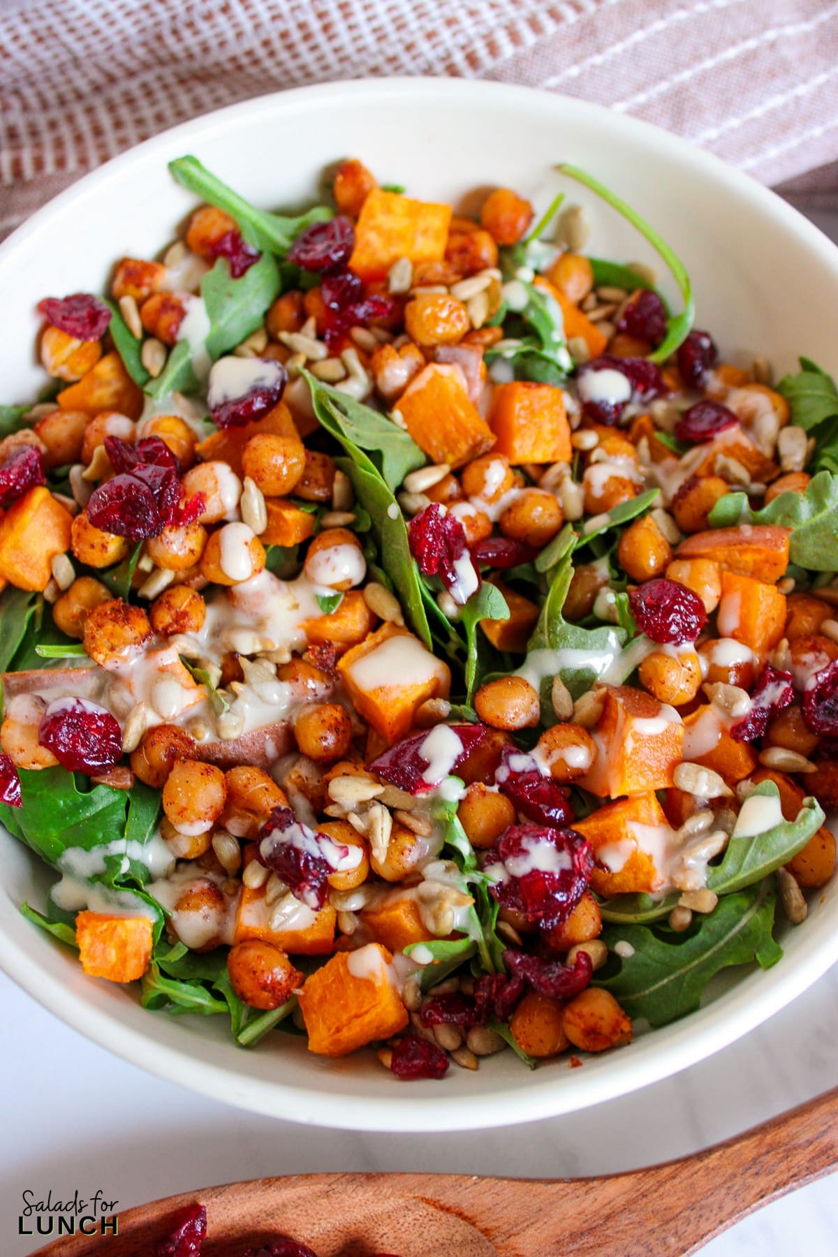 Sweet Potato and Chickpea Salad with Creamy Tahini Dressing Recipe 10 - If you're on the lookout for a lunch or dinner salad option that's not just tasty but also packs a healthy punch, then this Sweet Potato and Chickpea Salad with Creamy Tahini Dressing Recipe is for you!