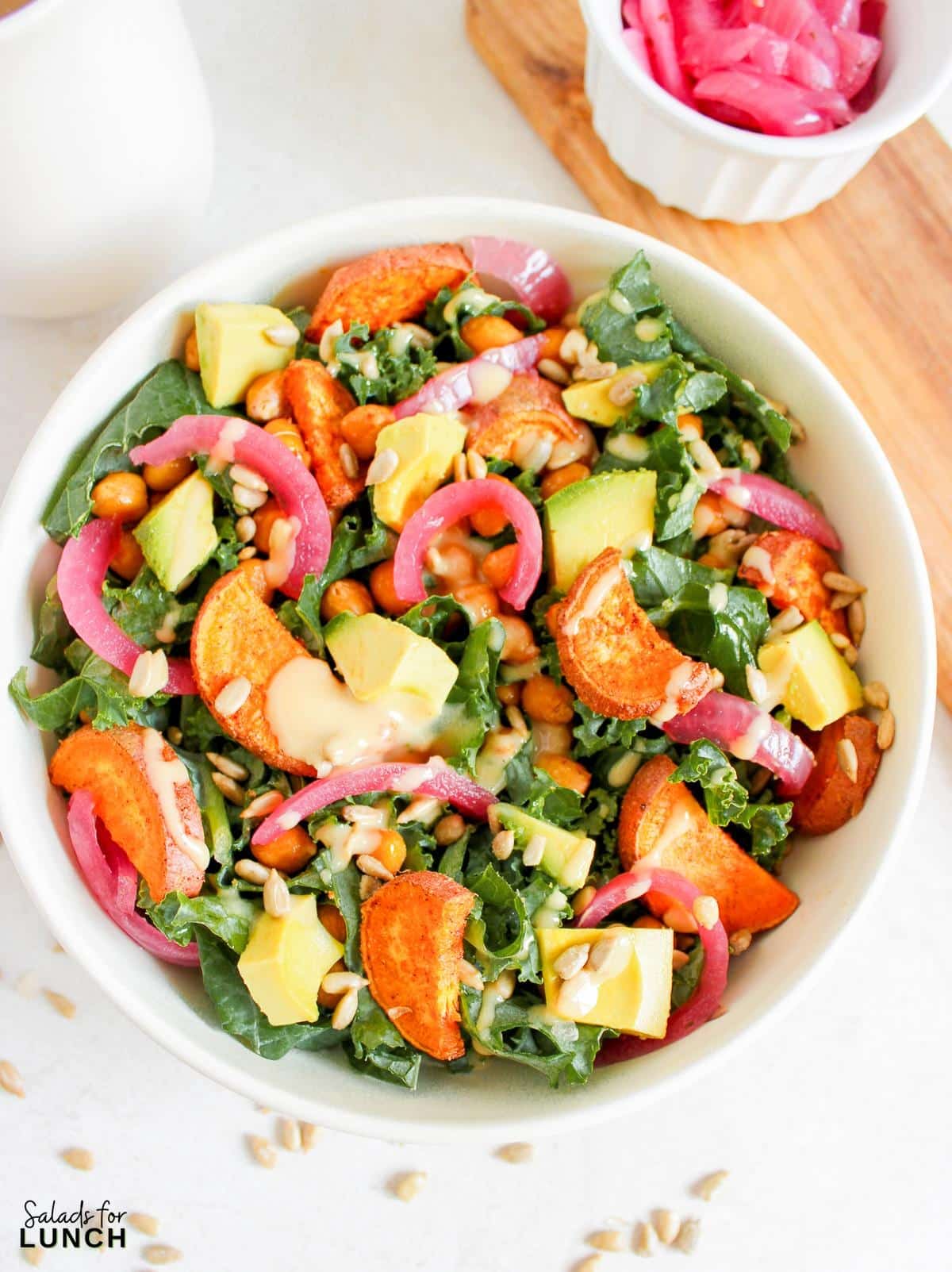Vegan Fall Harvest Salad with Creamy Tahini Dressing Recipe 12 - This Vegan Fall Salad with Creamy Mustard Tahini Dressing is the perfect cozy dish to welcome the cooler weather. It’s hearty enough to be a meal on its own, yet light enough to leave you feeling energized. Whether you're making it for lunch or dinner, this salad is a delicious and easy way to enjoy the best flavors of fall. So, grab your ingredients and get ready to dig into a bowl of autumn goodness!